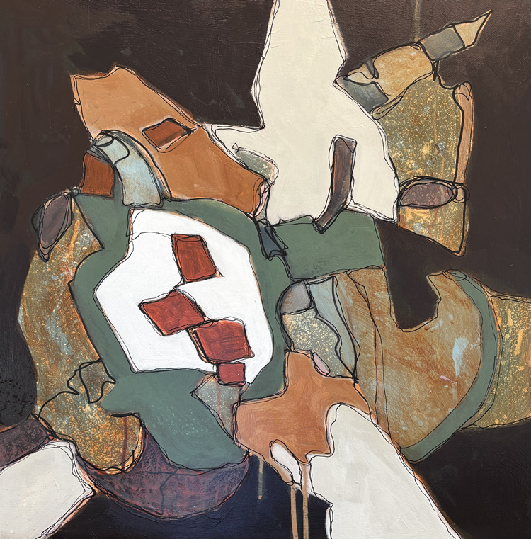 Beyond the Expected #2" - Acrylic on Board - 20" x 20" - $820 (framed)